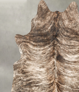 Grey Brindle X-Large Brazilian Cowhide Rug 7'3"H x 6'6"W #B27398 by Hudson Hides