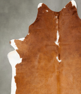 Brown and White Regular XX-Large Brazilian Cowhide Rug 8'0"H x 6'7"W #B27401 by Hudson Hides