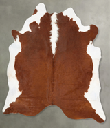 Hereford XX-Large Brazilian Cowhide Rug 8'1"H x 7'0"W #B27402 by Hudson Hides