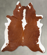 Hereford XX-Large Brazilian Cowhide Rug 8'3"H x 6'11"W #B27403 by Hudson Hides