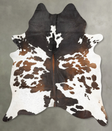 Chocolate and White XX-Large Brazilian Cowhide Rug 8'4"H x 6'6"W #B27409 by Hudson Hides