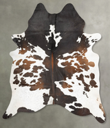 Chocolate and White XX-Large Brazilian Cowhide Rug 8'4"H x 6'6"W #B27409 by Hudson Hides