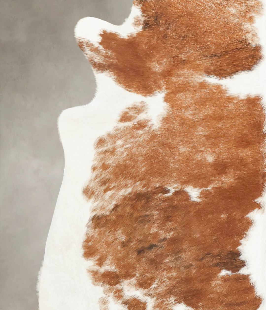 Brown and White X-Large Brazilian Cowhide Rug 6'9"H x 6'8"W #B2741 by 
