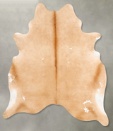 Beige XX-Large Brazilian Cowhide Rug 8'3"H x 6'10"W #B27411 by Hudson Hides