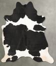 Black and White XX-Large Brazilian Cowhide Rug 8'3"H x 6'9"W #B27413 by Hudson Hides