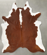 Hereford XX-Large Brazilian Cowhide Rug 7'10"H x 6'8"W #B27419 by Hudson Hides