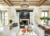 Brown and White X-Large Brazilian Cowhide Rug 6'9"H x 6'8"W #B2741 by Hudson Hides