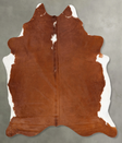 Brown and White Regular XX-Large Brazilian Cowhide Rug 8'2"H x 6'9"W #B27422 by Hudson Hides