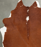 Brown and White Regular XX-Large Brazilian Cowhide Rug 8'2"H x 6'9"W #B27422 by Hudson Hides