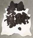 Black and White XX-Large Brazilian Cowhide Rug 8'4"H x 7'1"W #B27427 by Hudson Hides
