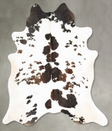 Chocolate and White X-Large Brazilian Cowhide Rug 7'6"H x 6'5"W #B27429 by Hudson Hides
