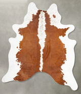 Brown and White Regular XX-Large Brazilian Cowhide Rug 8'3"H x 6'4"W #B27432 by Hudson Hides