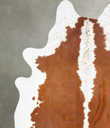 Brown and White Regular XX-Large Brazilian Cowhide Rug 8'3"H x 6'4"W #B27432 by Hudson Hides