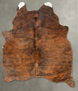 Medium Brindle Large Brazilian Cowhide Rug 6'10"H x 5'1"W #B27436 by Hudson Hides