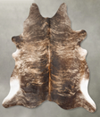 Dark Brindle X-Large Brazilian Cowhide Rug 7'3"H x 6'7"W #B27438 by Hudson Hides