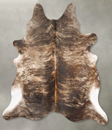Dark Brindle X-Large Brazilian Cowhide Rug 7'3"H x 6'7"W #B27438 by Hudson Hides