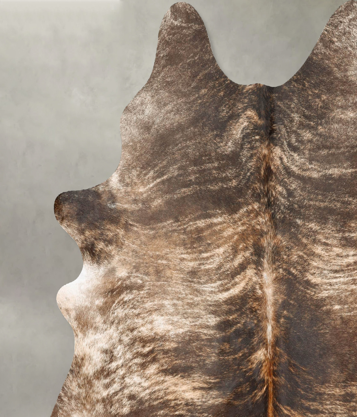 Dark Brindle X-Large Brazilian Cowhide Rug 7'3"H x 6'7"W #B27438 by Hudson Hides