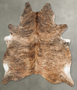 Dark Brindle X-Large Brazilian Cowhide Rug 7'5"H x 6'2"W #B27440 by Hudson Hides