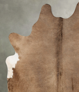 Taupe XX-Large Brazilian Cowhide Rug 8'1"H x 6'11"W #B27442 by Hudson Hides