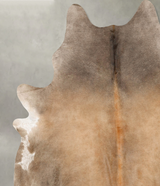 Taupe XX-Large Brazilian Cowhide Rug 8'4"H x 7'1"W #B27445 by Hudson Hides