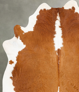 Brown and White XX-Large Brazilian Cowhide Rug 8'1"H x 6'8"W #B27449 by Hudson Hides
