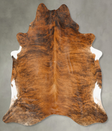 Medium Brindle XX-Large Brazilian Cowhide Rug 7'11"H x 6'9"W #B27455 by Hudson Hides