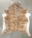 Light Brindle X-Large Brazilian Cowhide Rug 7'3"H x 6'6"W #B27456 by Hudson Hides