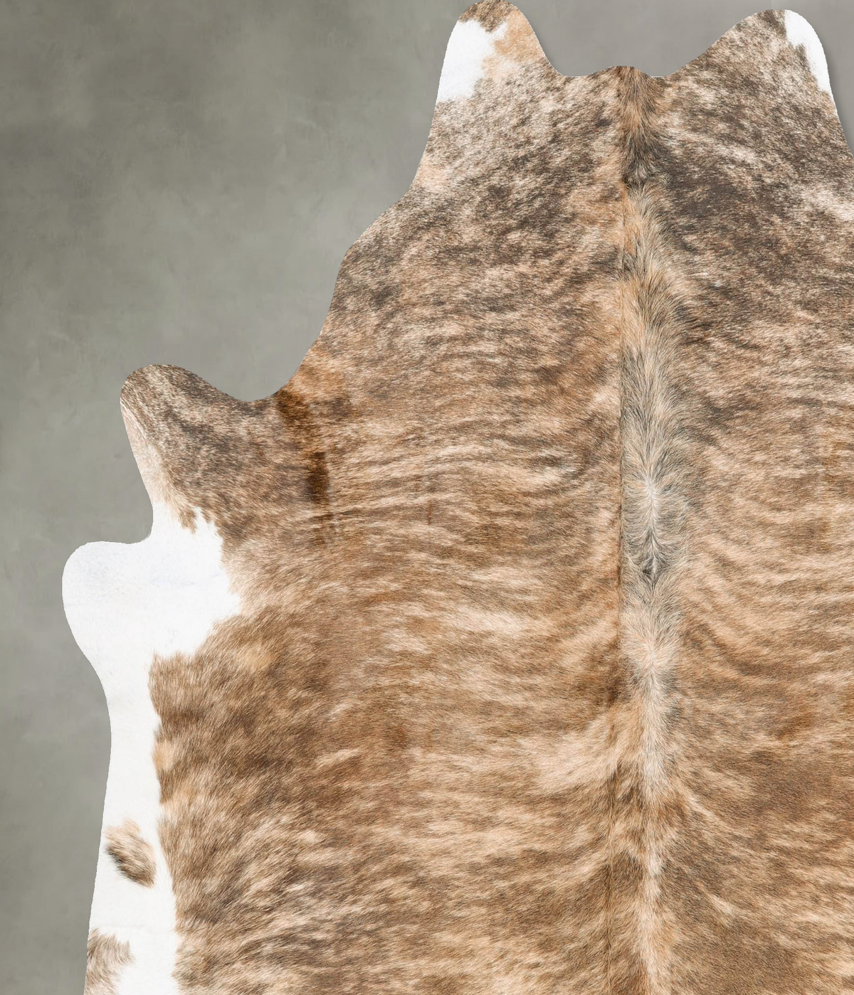 Light Brindle X-Large Brazilian Cowhide Rug 7'3"H x 6'6"W #B27456 by Hudson Hides