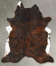 Dark Brindle XX-Large Brazilian Cowhide Rug 7'9"H x 6'10"W #B27460 by Hudson Hides