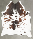 Chocolate and White X-Large Brazilian Cowhide Rug 7'3"H x 6'0"W #B27470 by Hudson Hides