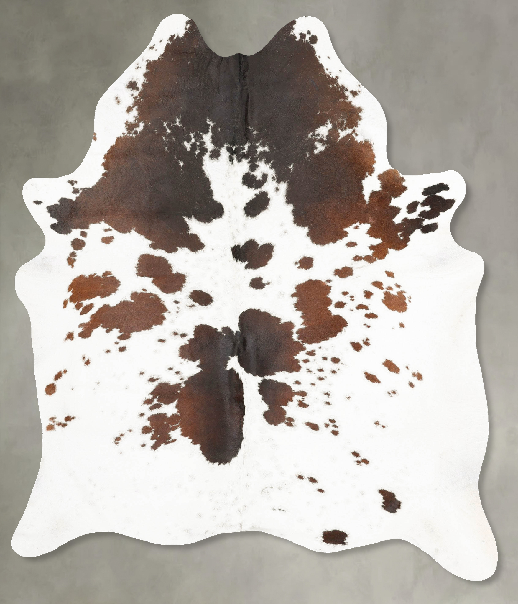 Chocolate and White Cowhide Rug #B27470