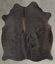 Solid Black Medium Brazilian Cowhide Rug 5'9"H x 5'0"W #B27473 by Hudson Hides