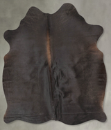 Solid Black Medium Brazilian Cowhide Rug 5'9"H x 5'0"W #B27473 by Hudson Hides