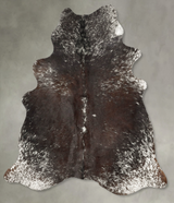 Salt and Pepper Black Large Brazilian Cowhide Rug 6'8"H x 5'4"W #B27485 by Hudson Hides