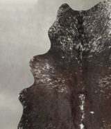 Salt and Pepper Black Large Brazilian Cowhide Rug 6'8"H x 5'4"W #B27485 by Hudson Hides