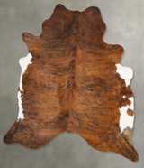 Medium Brindle XX-Large Brazilian Cowhide Rug 8'2"H x 7'6"W #B27490 by Hudson Hides