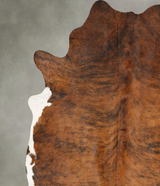 Medium Brindle XX-Large Brazilian Cowhide Rug 8'2"H x 7'6"W #B27490 by Hudson Hides