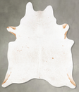 Salt and Pepper Brown XX-Large Brazilian Cowhide Rug 8'1"H x 6'3"W #B27523 by Hudson Hides