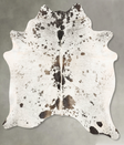 Salt and Pepper Black X-Large Brazilian Cowhide Rug 7'5"H x 6'5"W #B27525 by Hudson Hides
