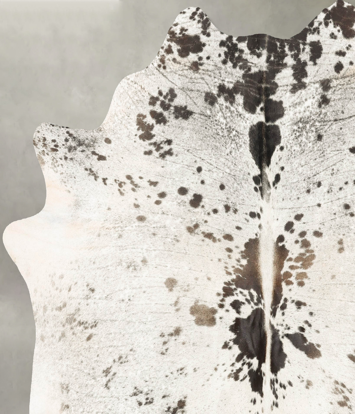 Salt and Pepper Black X-Large Brazilian Cowhide Rug 7'5"H x 6'5"W #B27525 by Hudson Hides