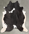 Black and White XX-Large Brazilian Cowhide Rug 8'1"H x 7'0"W #B27530 by Hudson Hides
