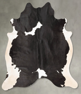 Black and White XX-Large Brazilian Cowhide Rug 8'1"H x 7'0"W #B27530 by Hudson Hides