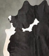 Black and White XX-Large Brazilian Cowhide Rug 8'1"H x 7'0"W #B27530 by Hudson Hides