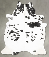 Black and White X-Large Brazilian Cowhide Rug 7'11"H x 6'2"W #B27559 by Hudson Hides