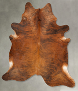 Medium Brindle XX-Large Brazilian Cowhide Rug 8'2"H x 7'5"W #B27568 by Hudson Hides