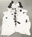 Salt and Pepper Black X-Large Brazilian Cowhide Rug 7'8"H x 5'10"W #B27581 by Hudson Hides