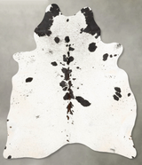 Salt and Pepper Black X-Large Brazilian Cowhide Rug 7'8"H x 5'10"W #B27581 by Hudson Hides