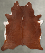 Brown and White Regular XX-Large Brazilian Cowhide Rug 7'10"H x 6'9"W #B27583 by Hudson Hides
