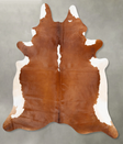 Brown and White Regular XX-Large Brazilian Cowhide Rug 8'4"H x 7'0"W #B27598 by Hudson Hides