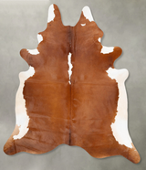 Brown and White Regular XX-Large Brazilian Cowhide Rug 8'4"H x 7'0"W #B27598 by Hudson Hides